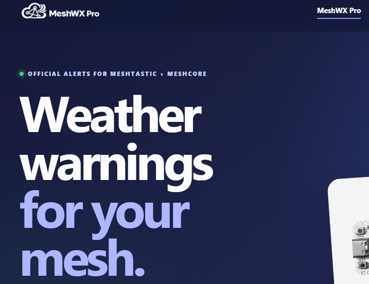 Mesh WX Weather warnings for your Meshtastic network